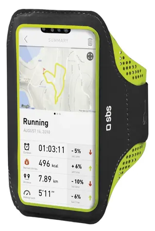 SBS Armband XXXL černá / Sportovní pouzdro na rameno / pro smartphony do 6,7