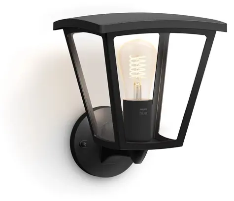 Philips Hue White Inara černá / Venkovní nástěnné svítidlo / E27 / 550 lm / 2100K / IP44