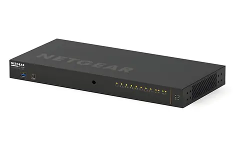 Netgear GSM4212PX-100EUS / Switch / AV over IP / PoE+ 240W / porty vzadu / Managed