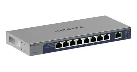 Netgear GS108MX-100EUS / Switch / Kov / Bez ventilátoru / MAC tabulka 16000 položek