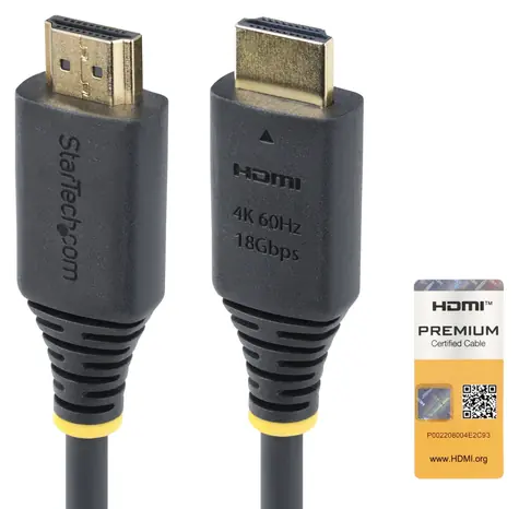 StarTech Premium Certified / HDMI kabel / 50 cm / 4K60Hz / HDMI 2.0 s ethernetem