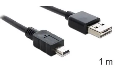 Delock EASY-USB černá / Kabel / USB 2.0 / Mini-USB B (M) - USB A (M) / 1 m