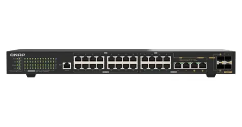QNAP QSW-M2130P-2C2S26T / Switch / 24x 2,5GbE / 2x 10GbE SFP+ / 2x 10GbE RJ45 / 2x 10GbE Combo / PoE++ 375W / Řízený L2