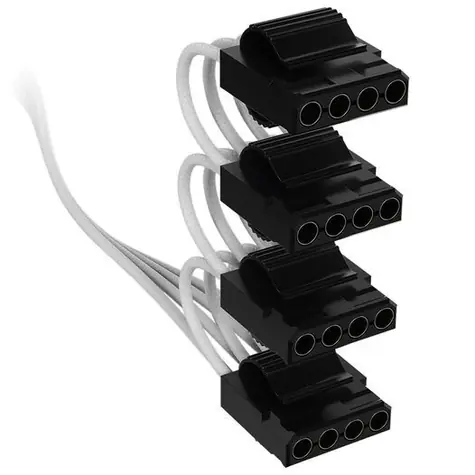 Corsair Premium Sleeved bílá / Molex kabel / Type 5 / 4x 4-pin Molex