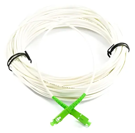 OEM Bílá / Optický patchkabel / SC/APC-SC/APC / 9/125um SM OS2 / 10m / Simplex / Armovaný 3mm LSZH