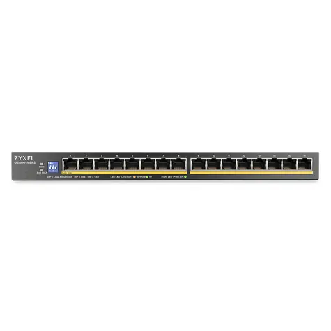 ZyXEL GS1100-16EPS / Switch / 16x GLAN / PoE+ 135W / 10/100/1000 Mbps / Fanless