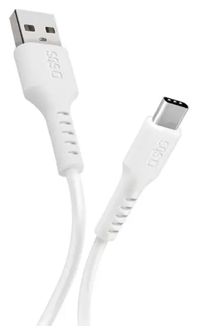 SBS USB-A na USB-C 1 m bílá / Kabel