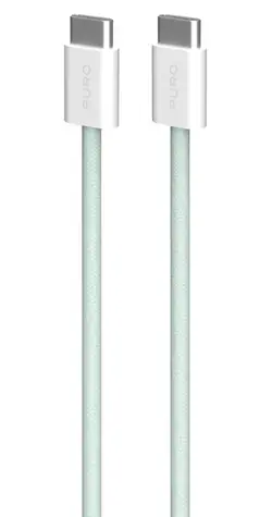 Puro Fabrik FABK4 zelená / Datový kabel USB-C na USB-C / 60 W / 1,5 m