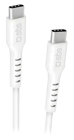 SBS USB-C/USB-C 1,5m bílá / Datový kabel / Power Delivery 100W