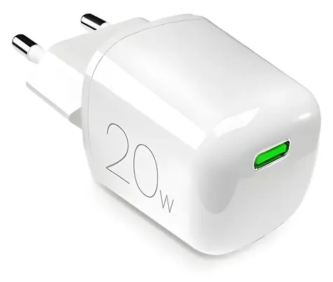 Puro MiniPro bílá / Cestovní adaptér / GaN / USB-C / 20 W