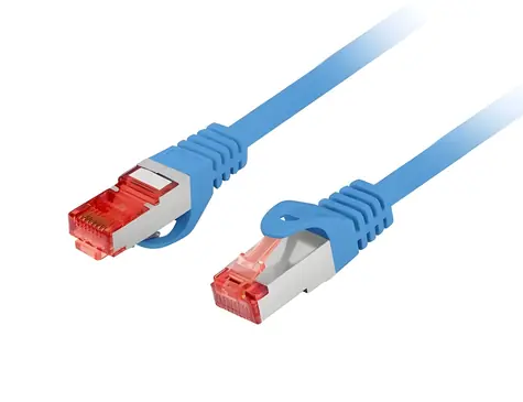 Lanberg CAT6 S/FTP 1m modrá / Patch kabel / RJ45-RJ45 / LSZH / Fluke Test