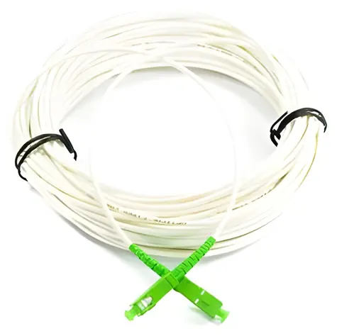 OEM SC/APC-SC/APC 15m bílý / Optický patch kabel / Simplex / SM 9/125 / armovaný / LSZH / 3 mm
