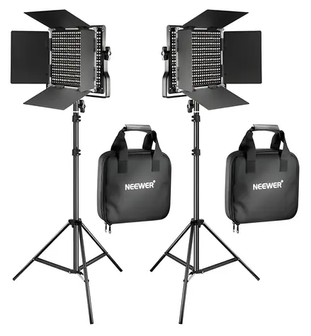 Neewer 660 Bi-Color LED / Sada studiových světel / 2x 40W / 3200-5600K / CRI96+ / stativy