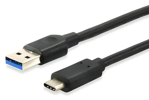 Equip černý / Kabel / USB-A - USB-C / USB 3.2 Gen 1 / 5 Gbps / 1 m
