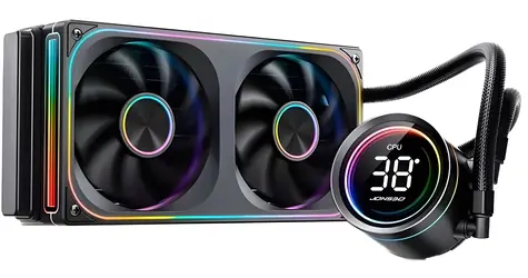 Jonsbo TH-240 černá / AIO vodní chladič CPU / 240mm radiátor / ARGB / segmentový displej