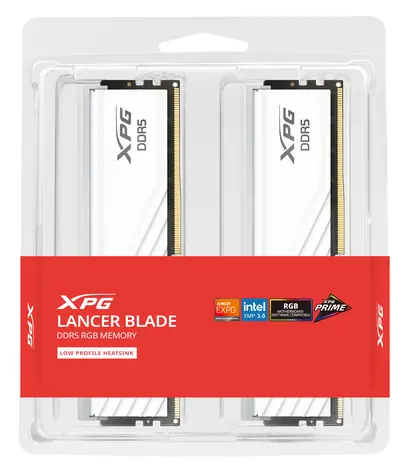 ADATA XPG Lancer Blade RGB 64GB (2x32GB) bílá / Paměť RAM / DDR5 / 6000MHz / CL30 / AMD EXPO / XMP 3.0