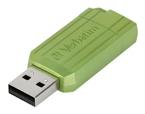 Verbatim Store 'n' Go PinStripe 64GB zelená / Flash disk / USB 2.0 / čtení 12 MB/s / zápis 5 MB/s