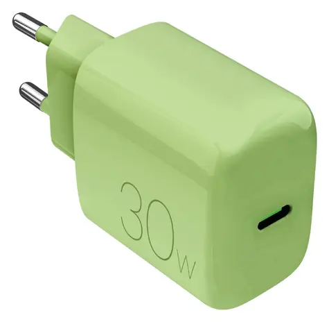 Puro PRO LITE zelená / Cestovní adaptér / USB-C / PD 30W