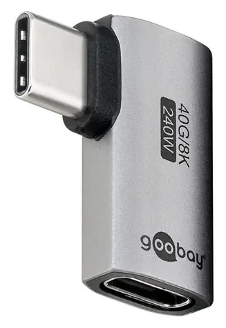 Goobay 74441 / Adaptér USB-C / úhlový 90° vodorovný / USB4