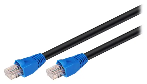 Goobay CAT 6 75 m černá / Patch kabel / U/UTP / venkovní