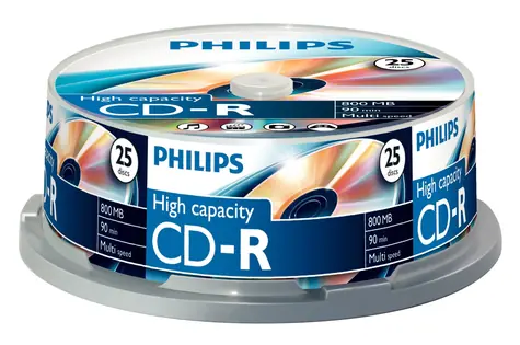 Philips 800MB 40x 25ks / CD-R disk / 90 min / Spindl