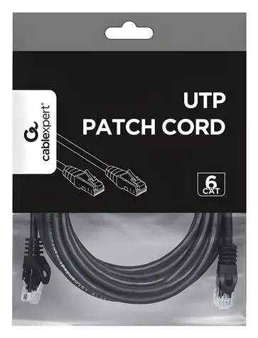 Cablexpert černá / Patch kabel / UTP Cat6 / RJ45 / 5 m