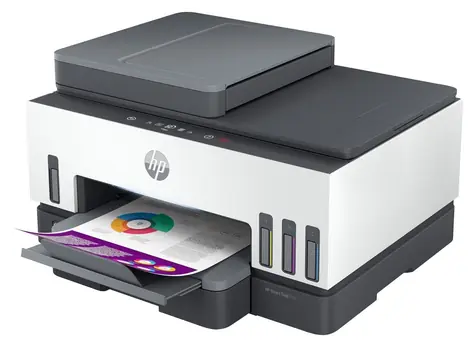 HP Smart Tank 790 / Multifunkční tiskárna / A4 / skener / kopírka / tisk / 4800x1200dpi / WiFi / BT / LAN / ADF