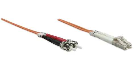Intellinet LC/ST oranžová / Optický patch kabel / Multimode OM2 / 2 m / Duplex / LSZH