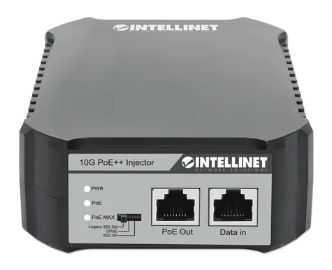 Intellinet 10G PoE++ Injektor 95W / PoE injektor / 2x RJ-45 10 Gigabit / černá