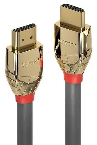 Lindy HDMI Gold Line šedá / Propojovací kabel / 10 m / pozlacené konektory