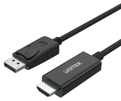 Unitek Y-5118CA černá / Kabel / DisplayPort - HDMI / 1,8 m