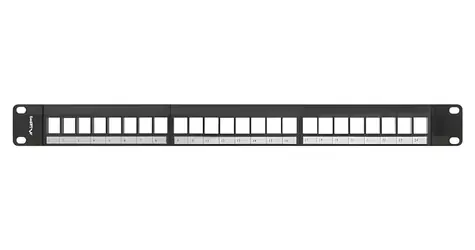 Lanberg PPKS-1024-B černý / Patch panel / Modulární (Keystone) / 24 portů / 1U / 19