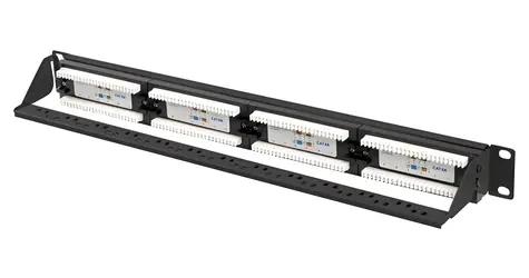 Lanberg PPUA-1024-B černý / Patch panel / 24 portů / RJ-45 / Cat6a / UTP / 1U / 19