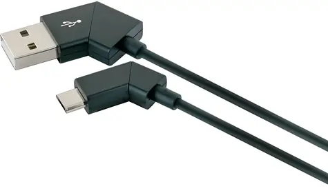 Schwaiger USB-A na Micro-USB kabel černá / USB kabel / 1,2 m / USB 2.0 / otočné konektory