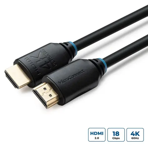 MicroConnect HDMI kabel M-M 0,5 m černá / Propojovací kabel / 4K 60Hz / HDR10