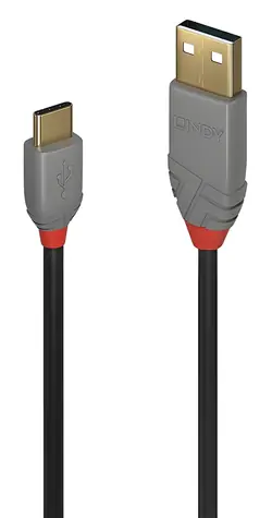 Lindy USB-A - USB-C černá / Kabel / USB 2.0 / 480 Mbit/s / 0,5 m
