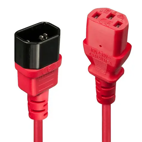 Lindy IEC Y-kabel C14 - 2x C13 černá / Napájecí kabel / 0,5 m
