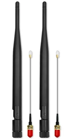 Qoltec 57046 černá / Wi-Fi anténa / všesměrová / dual-band 2,4/5,8 GHz / 5dBi / interiér