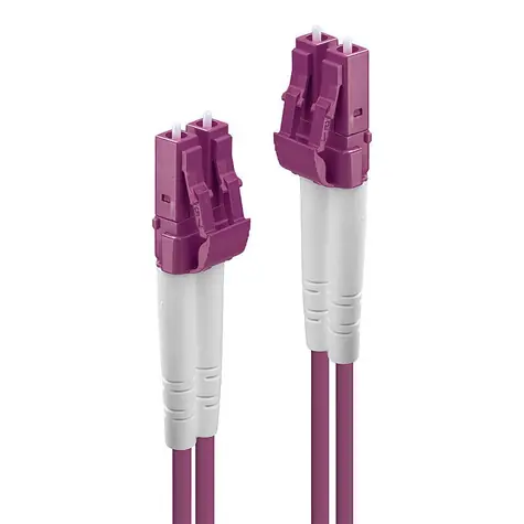 Lindy optický kabel LC/LC OM4 růžová / Optický kabel / Multimode / Duplex / 3 m