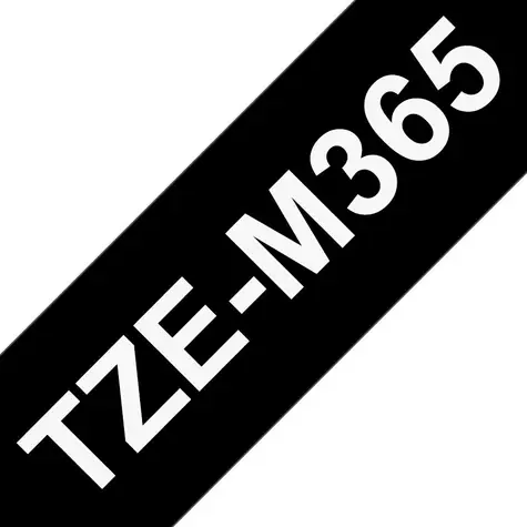 Brother TZe-M365 / Laminovaná páska / bílý tisk na černém podkladu / 36 mm / 8 m