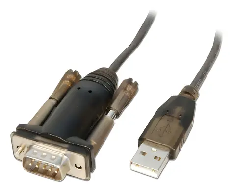 Lindy šedá / Převodník USB - sériový port / RS-232 / PL2303RA / 1,5 m