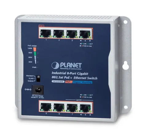 Planet Průmyslový switch 8 portů IP30 / Switch / 8 portů / IP30