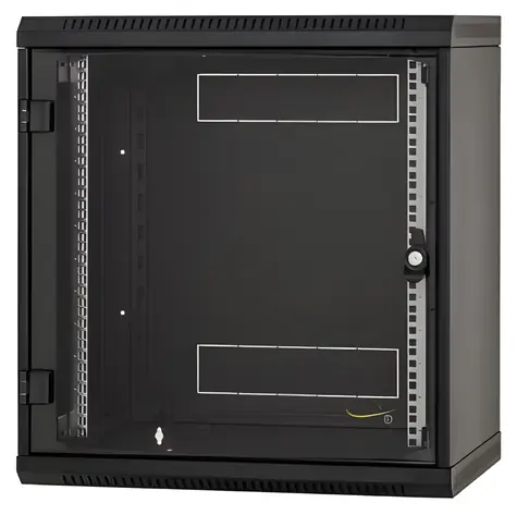 Triton RUA-09-AS6-BAX-A1 / Nástěnný rozvaděč / 9U / 600x600 mm / skleněné dveře / odnímatelné bočnice / černý