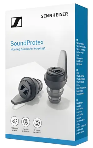 Sennheiser SoundProtex šedá / Ochranné špunty do uší / akustické filtry / pasivní potlačení hluku
