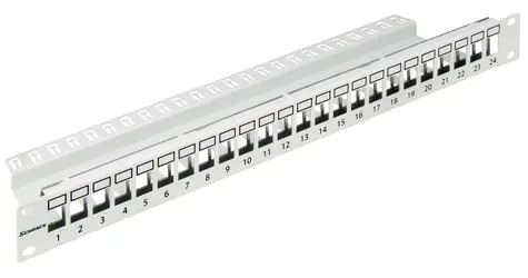Schrack HSER0240GP šedá / Patch panel / Modulární neosazený / 24 portů / SFA/SFB / 1U