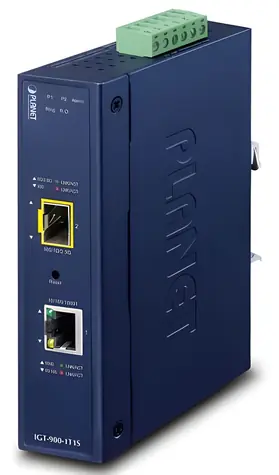 Planet Industrial 1-Port převodník médií / Převodník síťových médií / Průmyslové provedení