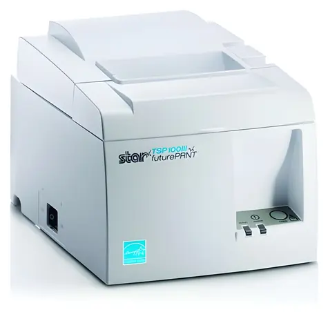 STAR Micronics TSP143IIIBI2 bílá / Pokladní termotiskárna / BT (iOS) / řezačka