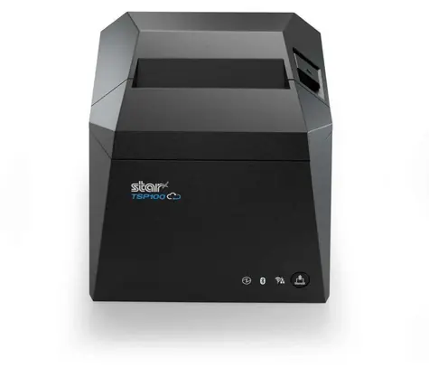 STAR Micronics TSP143IV šedá / Pokladní termotiskárna / USB-C & LAN & Wi-Fi & BT / řezačka / zdroj
