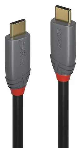 Lindy USB-C 1,5 m černá / Kabel / USB 3.2 / USB-C - USB-C / 10 Gbit/s / 5 A