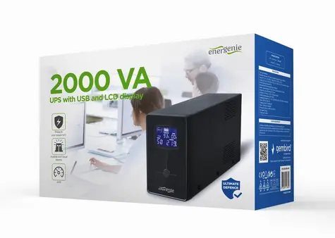 Gembird EG-UPS-035 / UPS / 2000 VA / 1200 W / 5x IEC C13 / 1x IEC C14 (vstup)